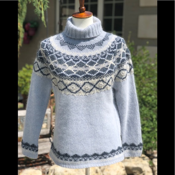 Valerie Stevens PM wool blend fair isle sweater - Picture 1 of 7